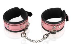 Menottes Chevilles Entraves Cuir Rose