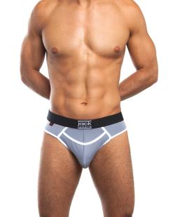 BodyFlex Army Fit Jock Brief - Jackadams - Gray/White - Size S