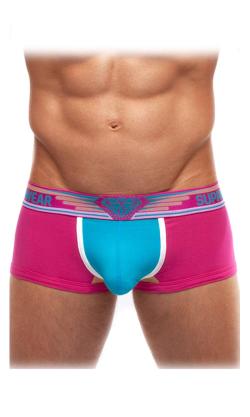 Boxer Trunk ''U31DD Diamond Dash'' - SupaWear - Pink/Cyan - Size M