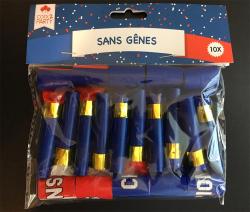 Lot de 10 Sans Gnes ''Bleu Blanc Rouge''