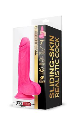 Gode Realiste Slidy - Like True - Fushia - Taille 7'' (18cm)