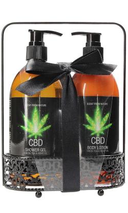 CBD - Bath and Shower - Travel set - Green Tea Hemp Oil