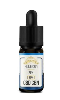 Huile 10% CBD+CBN ''ZEN'' - Greeneo - 10 ml