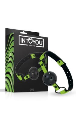 INTOYOU SHINING LINE GLOW IN THE DARK BREATHABLE BALL GAG