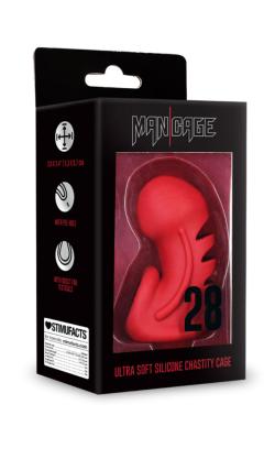 Cage chastet ''Ultra Soft Silicone 28'' Rouge - ManCage