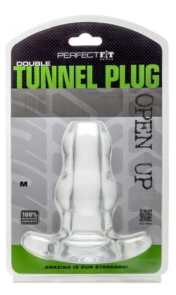 Double Tunnel Plug - Perfect Fit - Clear - Medium