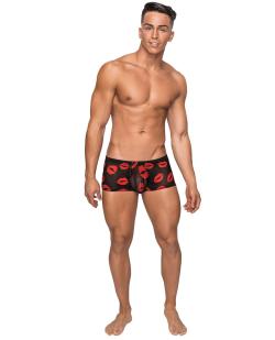 Mini Short ''Kiss Me'' Male Power - Black/Red - Size M