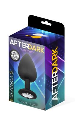 Butt Plug Silicone ''Sparkly'' - AfterDark collection - Black - Size S