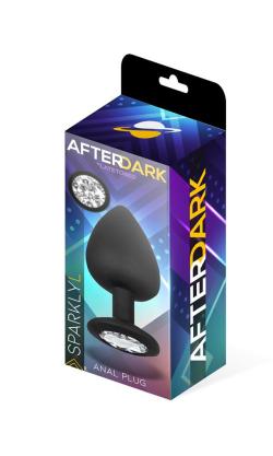 Butt Plug Silicone ''Sparkly'' - AfterDark collection - Noir - Taille L