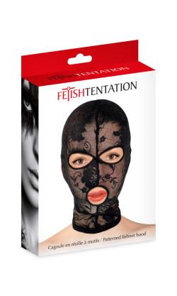 Patterned Fishnet Hood (mouth/eyes) - Fetish Tentation