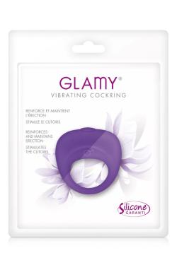 Vibrating Silicone Cockring - Glamy - Purple