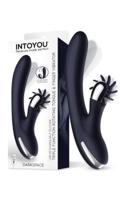 Vibromasseur avec Langue ''Darkspace'' 24 cm - Intoyou <span style=color:brown;>[Pre-order]</span>
