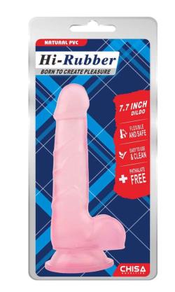 Gode Transparent Hi-Rubber - Chisa Novelties - Pink - Size 7.5 Inches