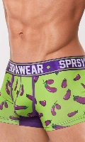 Cliquez pour voir la fiche produit- Boxer Trunk ''U31SPEG Sprint Eggplant'' - SupaWear - Vert/Violet - Taille XL