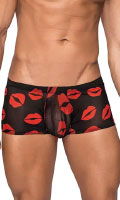 Cliquez pour voir la fiche produit- Mini Short ''Kiss Me'' Male Power - Noir/Rouge - Taille M