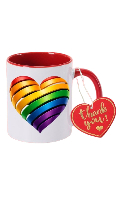 Click to see product infos- Mug Rainbow Coeur ''Thank You''