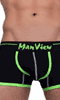 Cliquez pour voir la fiche produit- Boxer ''Neon Flash'' - Manview - Noir/Vert Non - Taille S