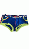 Cliquez pour voir la fiche produit- Boxer ''Pocket Retro Pop Show-It'' Andrew Christian - Bleu Fonc/Jaune Non - Taille S